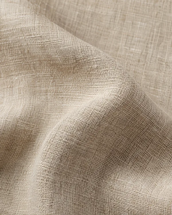Close view of natural linen weave